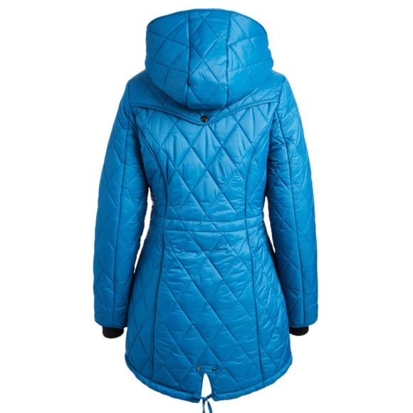 Steve Madden Teal Sherpa Trim Quilted Anorak Coat XL - Picture 2 of 16